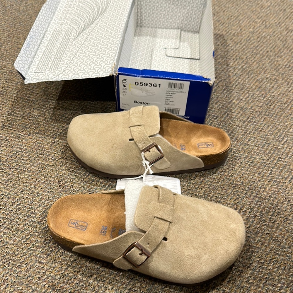 Boston Birkenstocks - Never worn comes with box